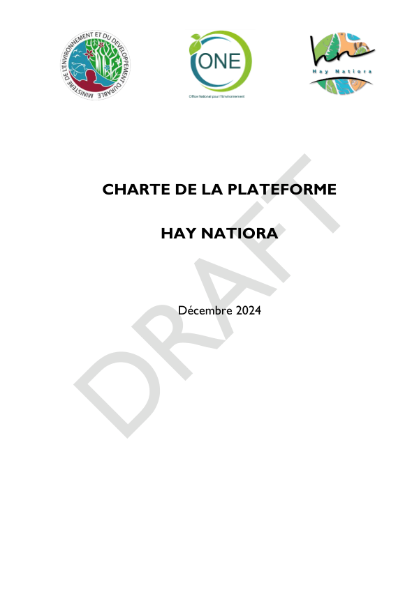 Proposition de charte de données environnementales pour Hay Natiora